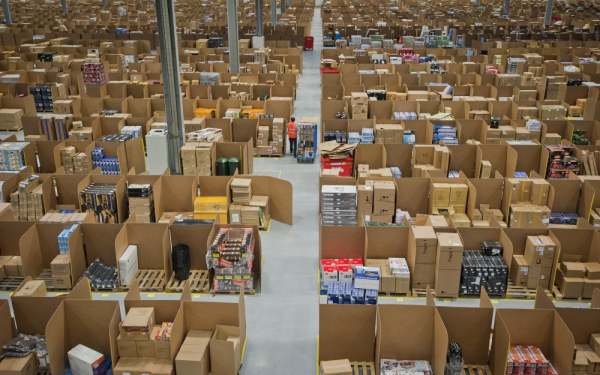 Inside Amazon warehouse Dunfermline